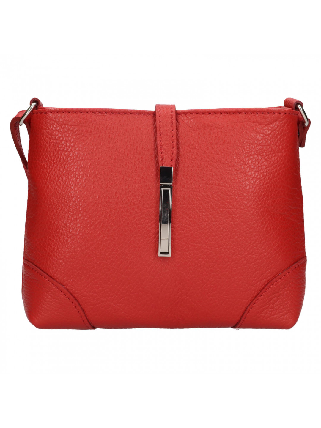 Dámská kožená crossbody kabelka Italia Marlen – červená